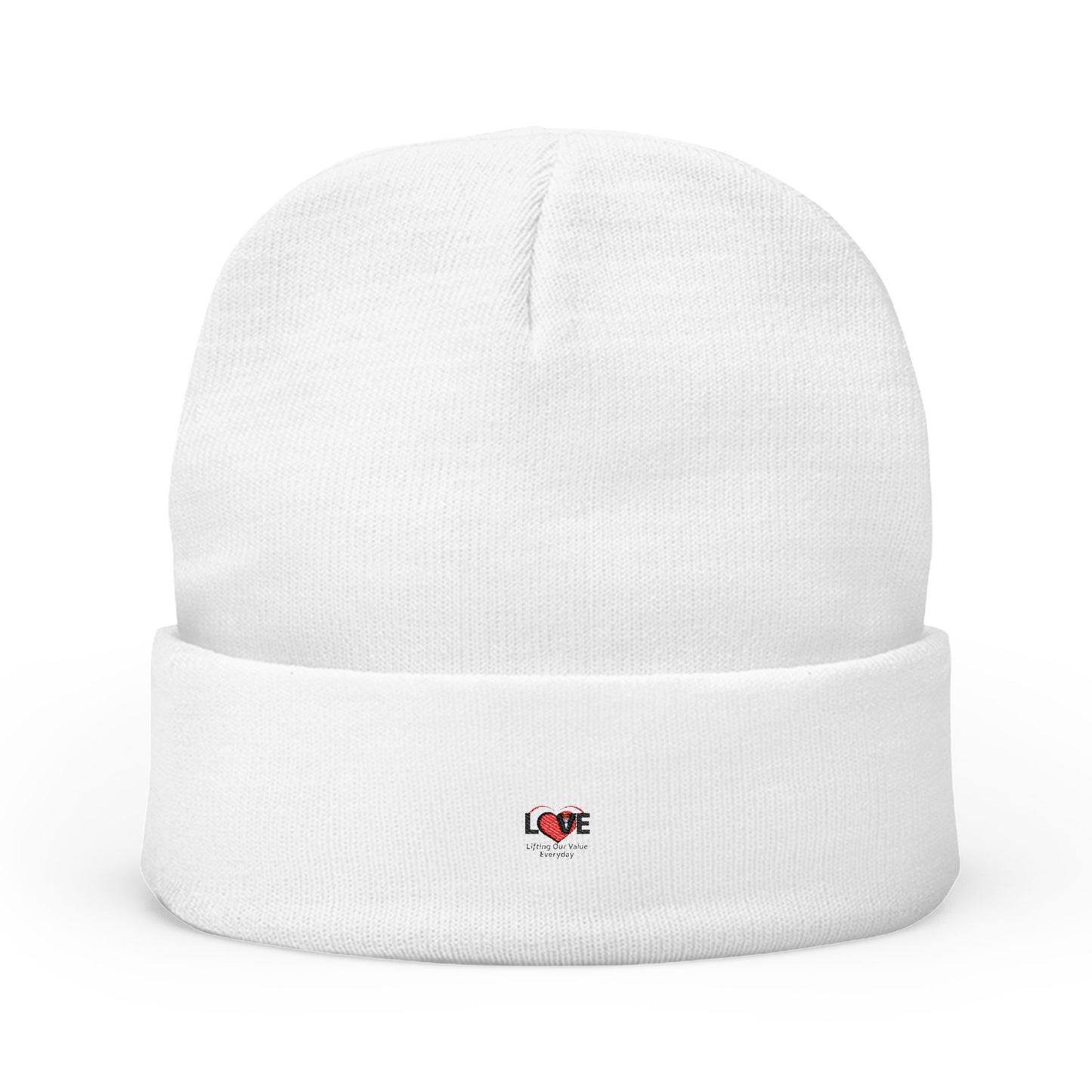 Knit Beanie (Embroidery) - Warm Beanie of Love