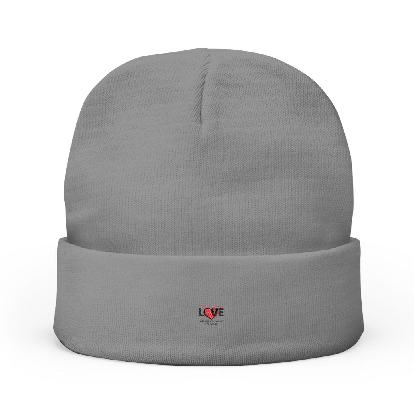 Knit Beanie (Embroidery) - Warm Beanie of Love