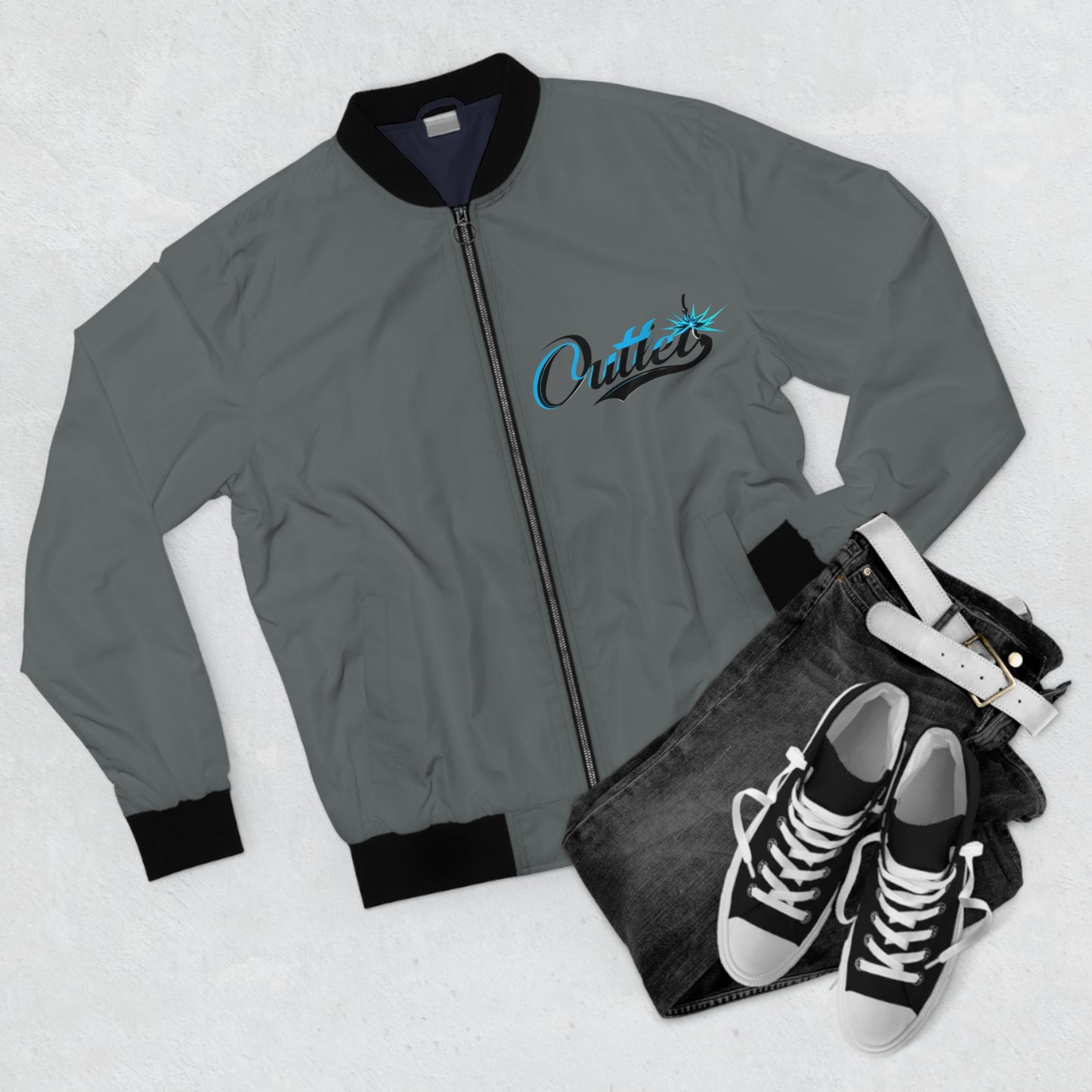 Bomber Jacket - Fall Outerwear with Inspirational Quote
