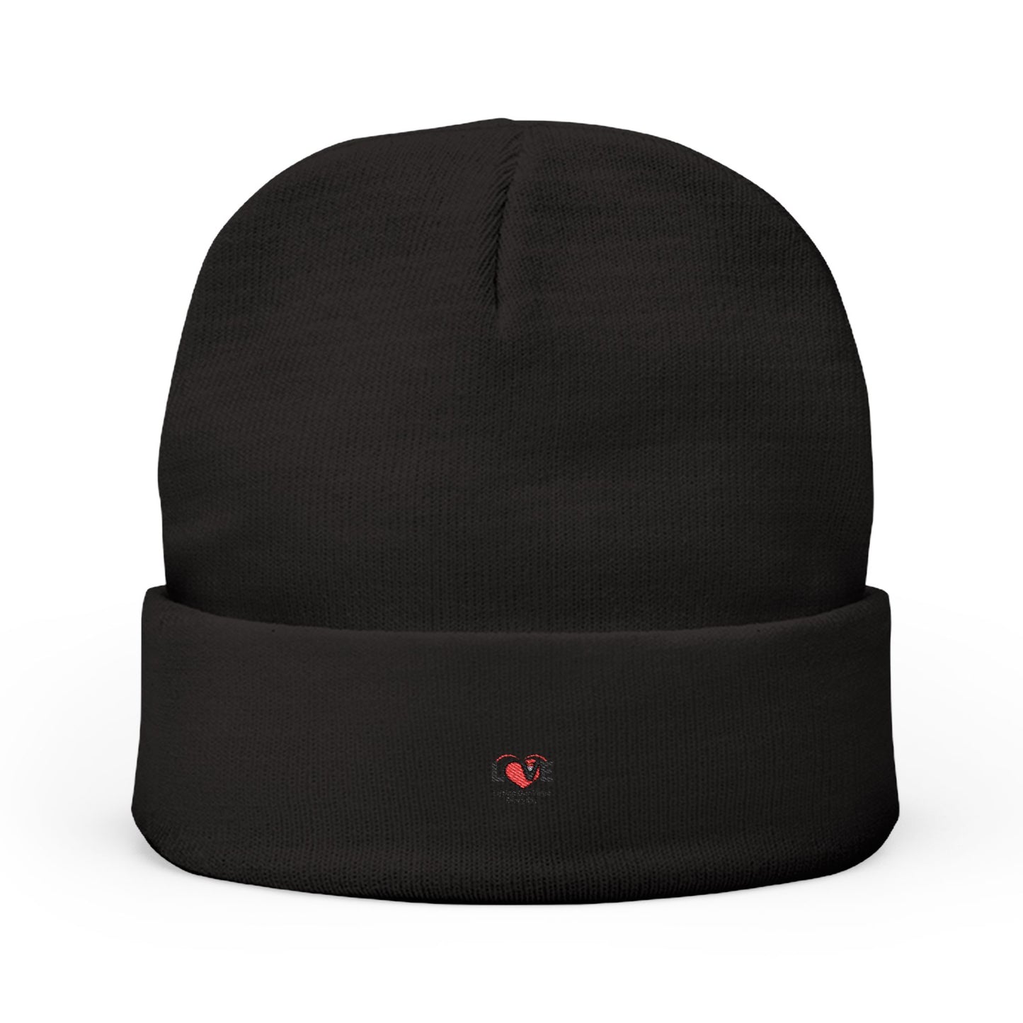 Knit Beanie (Embroidery) - Warm Beanie of Love