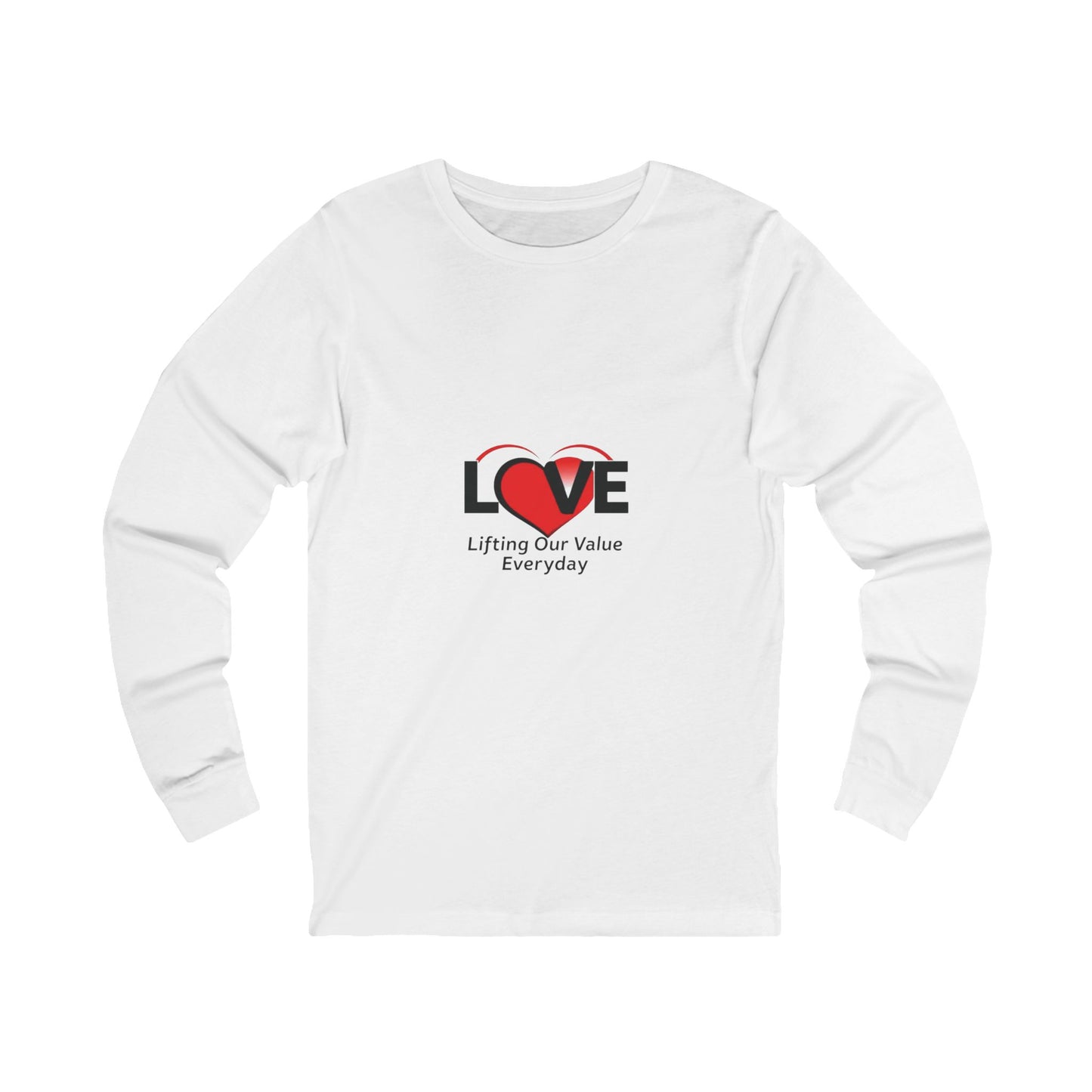 Love-Themed Unisex Long Sleeve Tee for Everyday Comfort, Thoughtful Gift, Valentine's Day, Inspirational Apparel, Cozy Layering