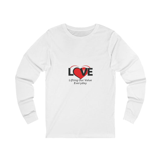 Love-Themed Unisex Long Sleeve Tee for Everyday Comfort, Thoughtful Gift, Valentine's Day, Inspirational Apparel, Cozy Layering