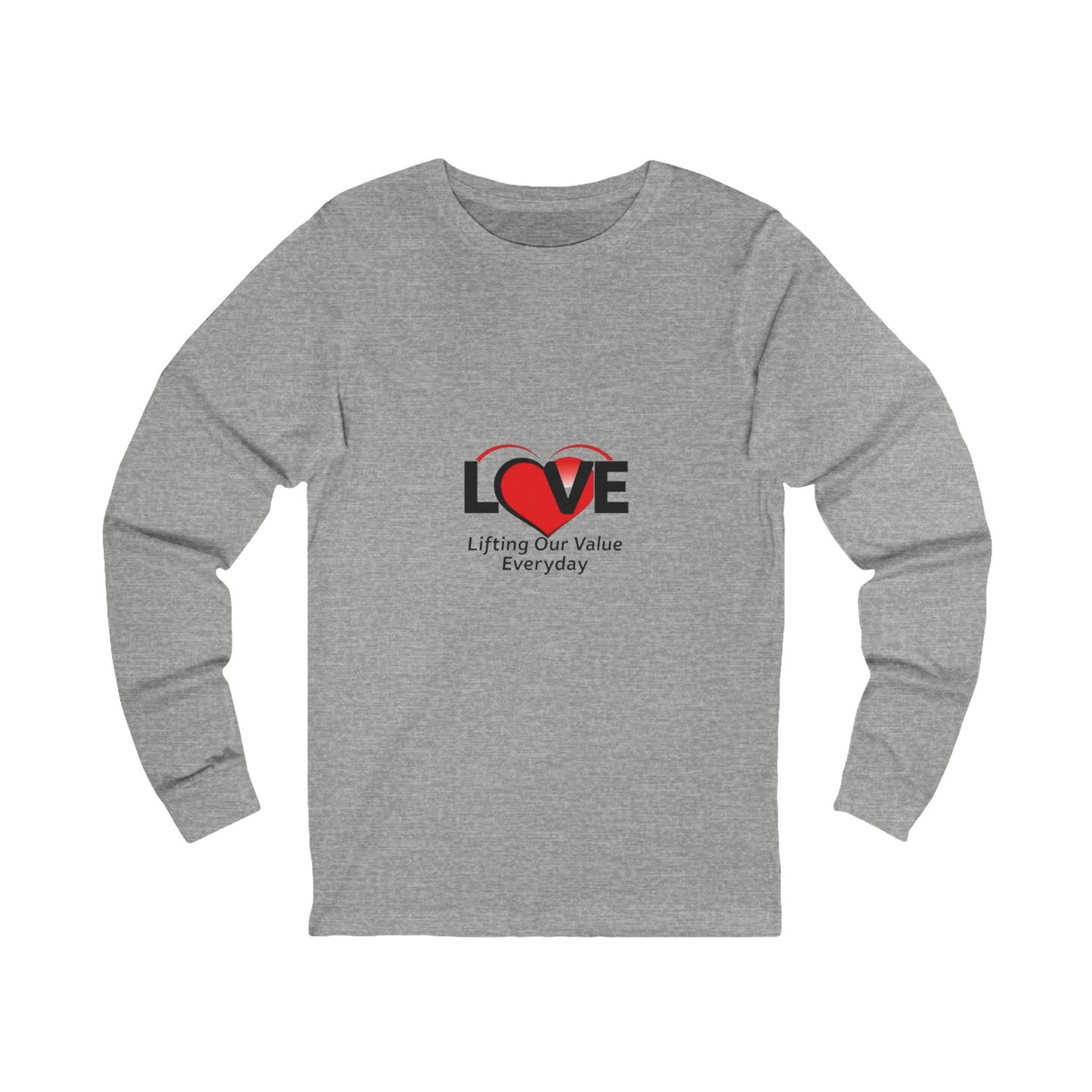 Love-Themed Unisex Long Sleeve Tee for Everyday Comfort, Thoughtful Gift, Valentine's Day, Inspirational Apparel, Cozy Layering