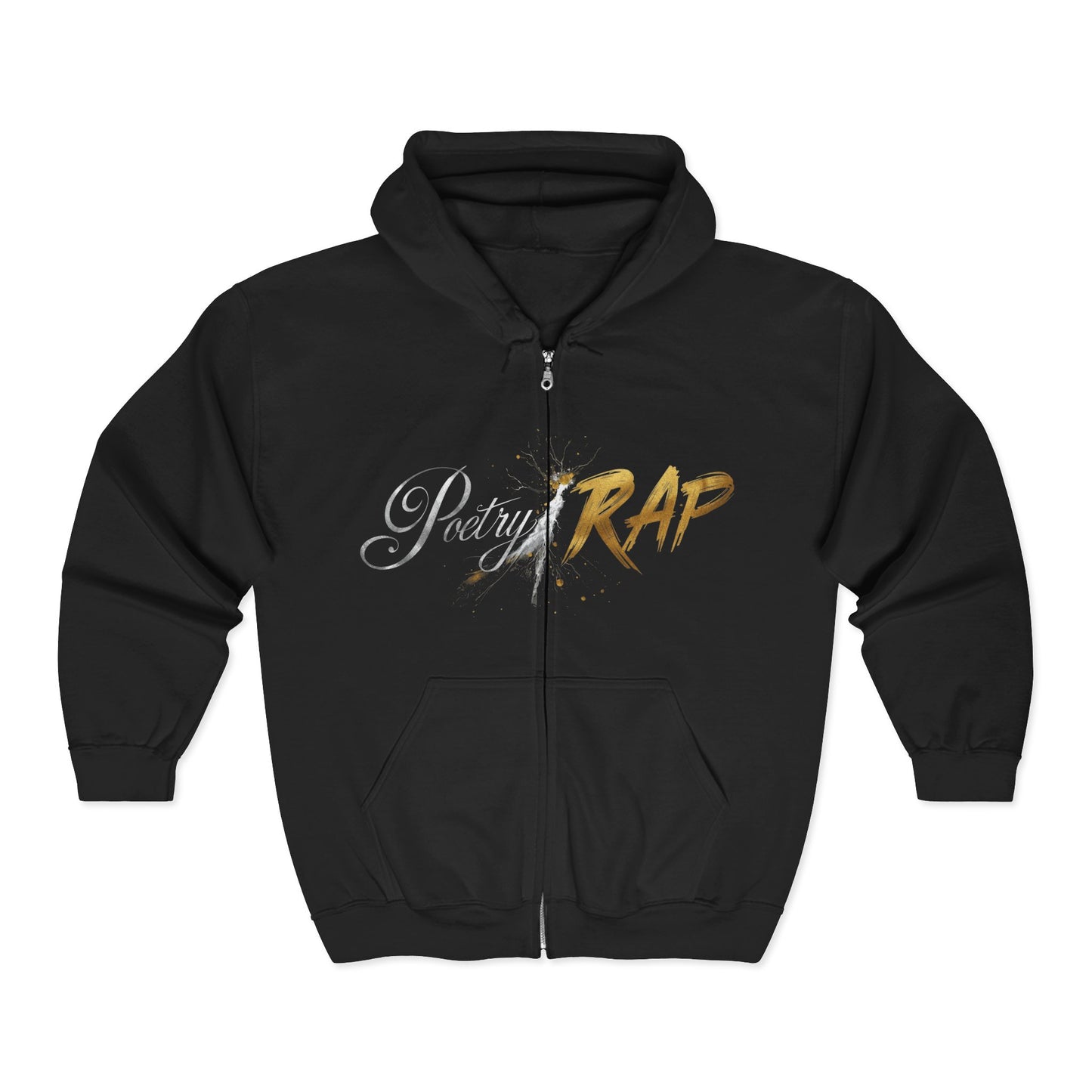 Poetry and Rap Fusion Full Zip Hoodie - Stay Warm for Breezy Season